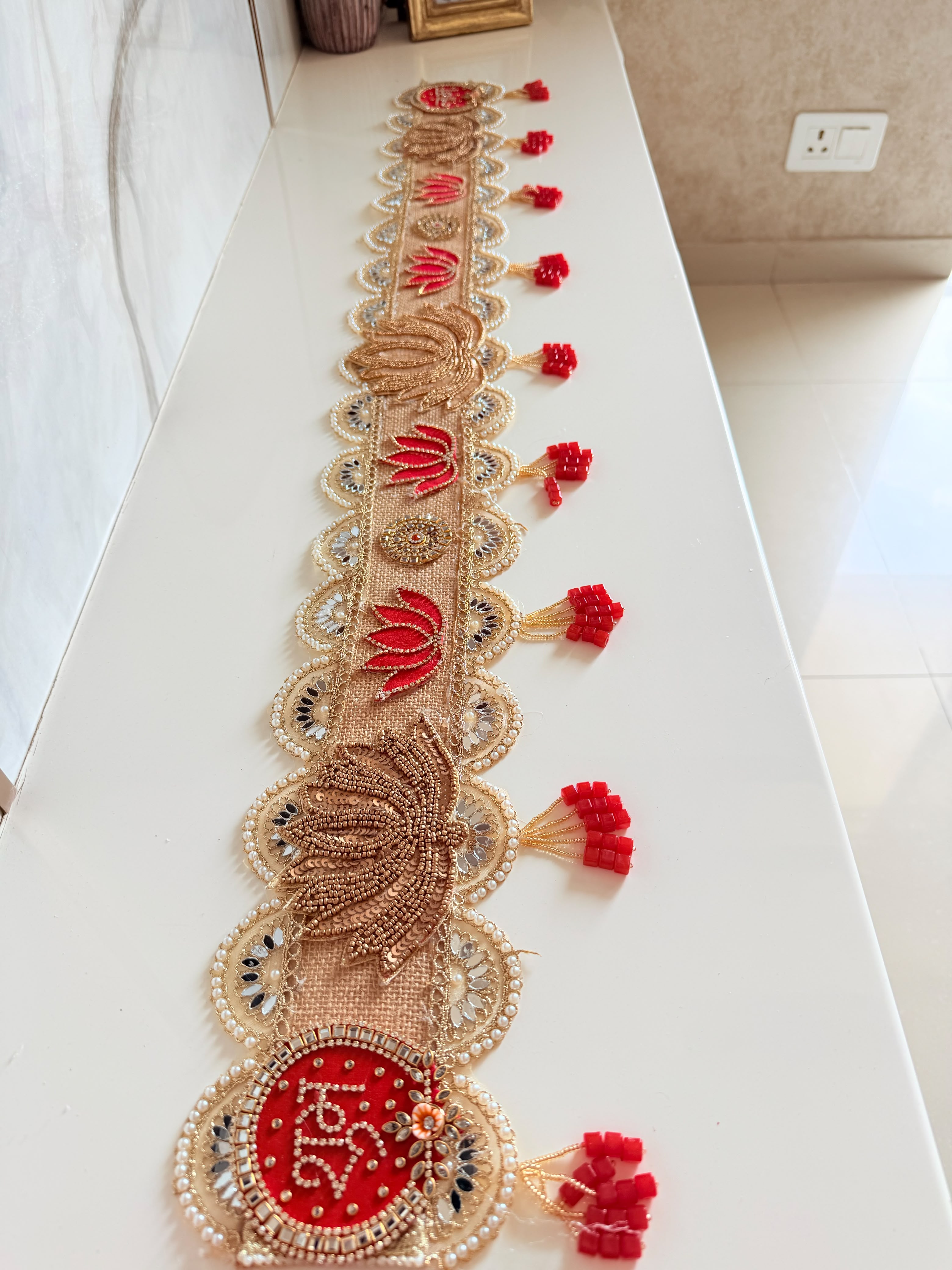 Shubh Labh Toran — Red & Gold