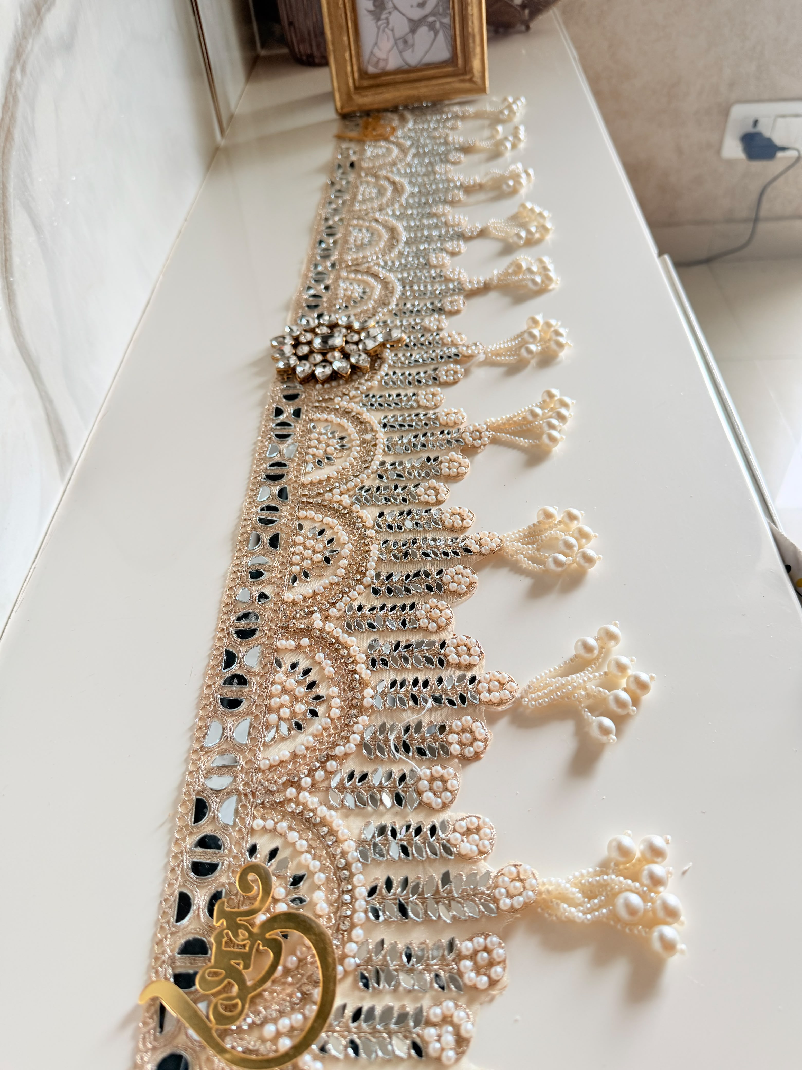 Pearl Fringe Toran — Ivory