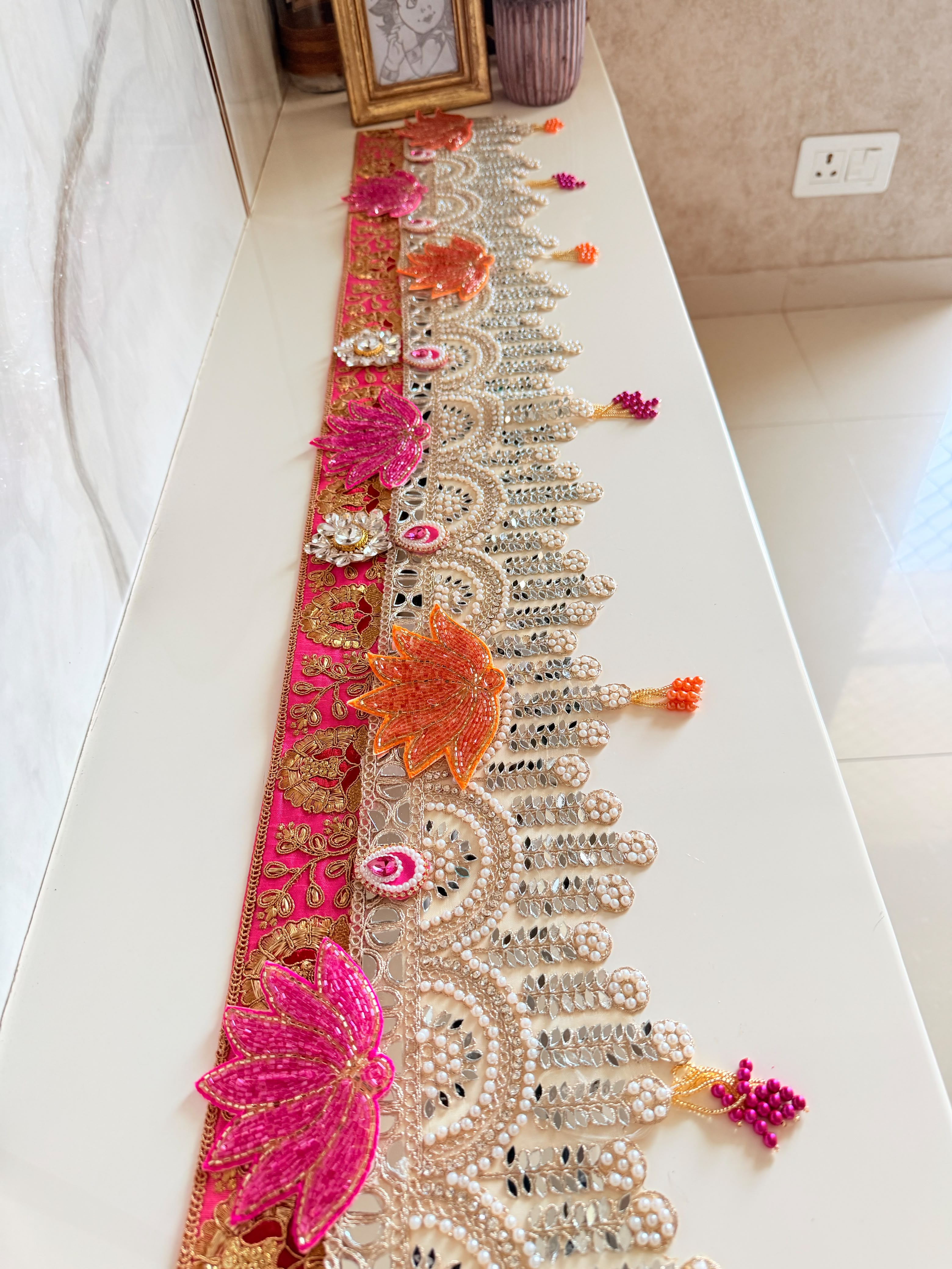 Lotus Toran — Pink & Orange