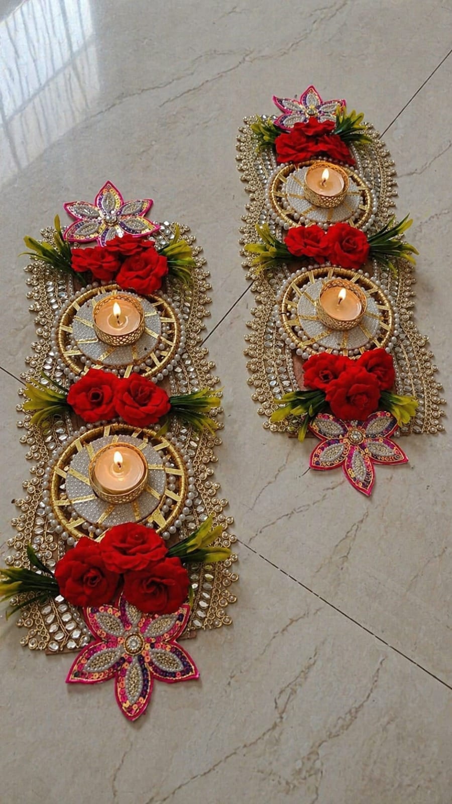 Floral Table Runner — Pink Rose