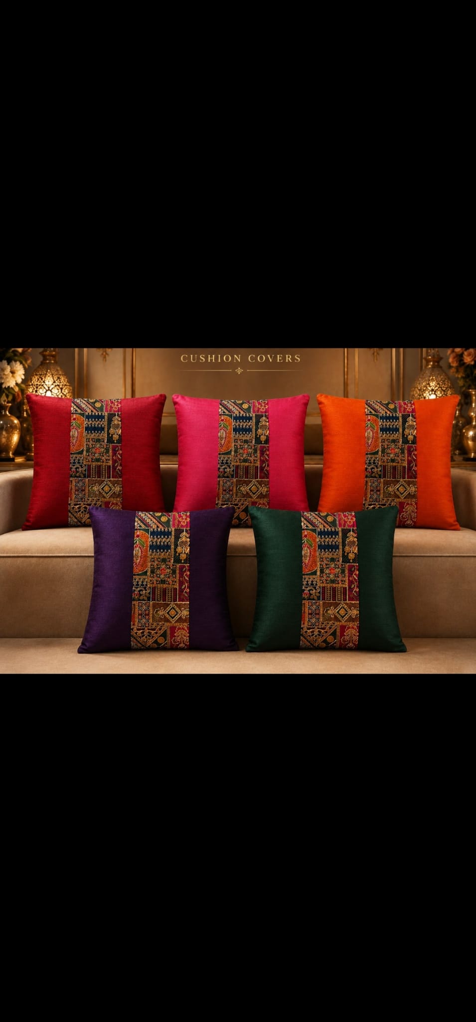 Royal Brocade Cushion Covers