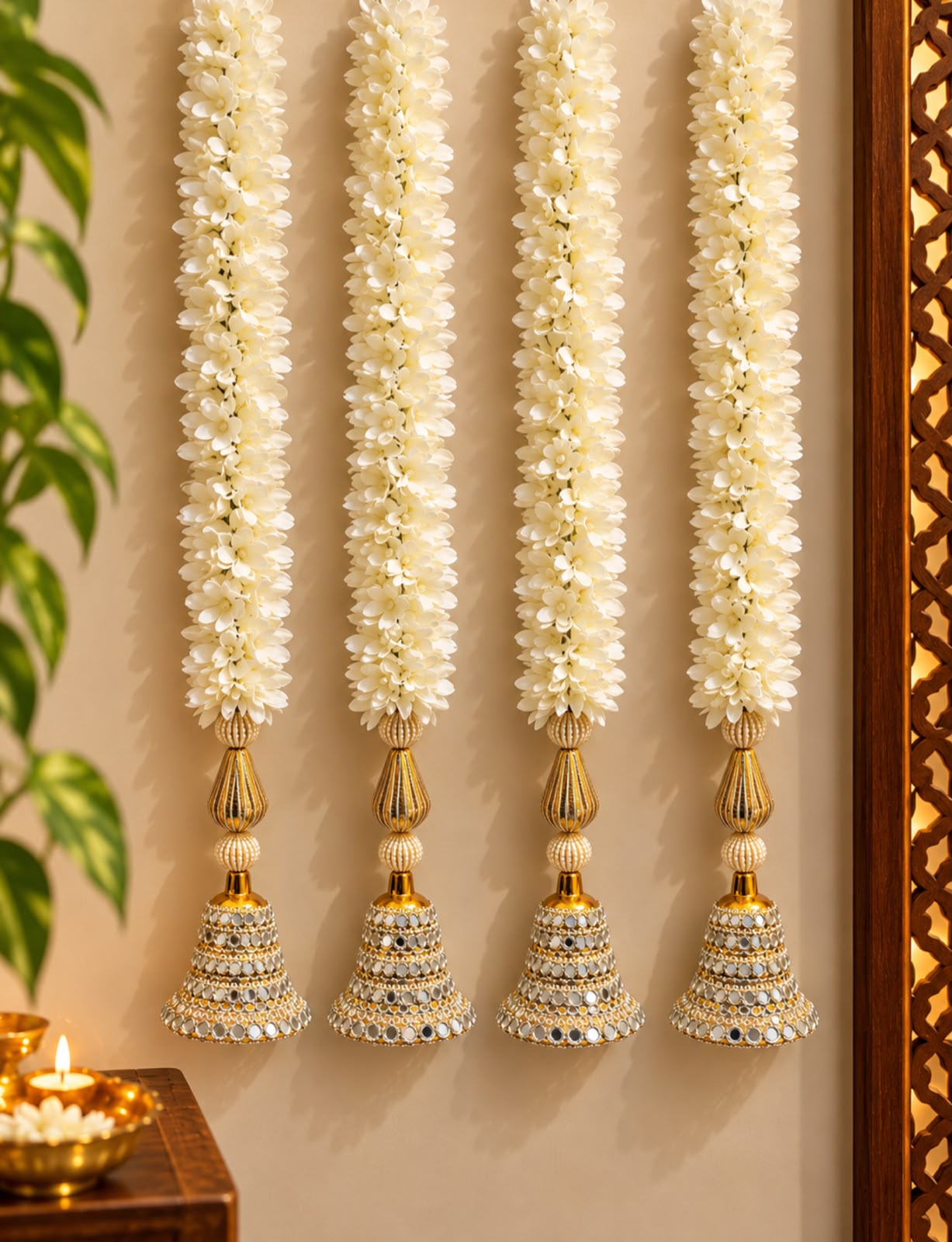 Jasmine Garland Strands — Ivory